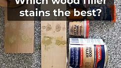 which wood filler stains the best? we put 7 popular options to the test. our pick? Minwax Stainable Wood Filler. #woodfiller #stainingwood #woodstain #diyexperiment #diywoodwork #diywoodworking #woodworkingtips #woodworkingtip