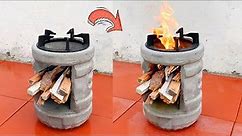 Great Creation - Make A Smokeless Wood Stove From An Old Water Tank