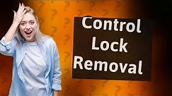 How do I turn off control lock on KitchenAid?