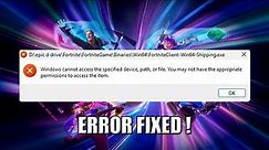 How to Fix 'Windows Cannot Access the Specified Device' Error for Fortnite | ERROR FIXED 2024