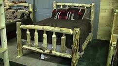 Cottage Traditional Log Bed from JHE's Log Furniture Place