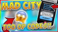 ALL **WORKING** MONEY CODES IN MAD CITY ROBLOX
