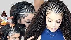 Lightweight Feed in braids crochet hairstyle for the summer! braiding for beginners | Outre hair