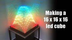 How to make a 16x16x16 LED CUBE at home with Arduino platform