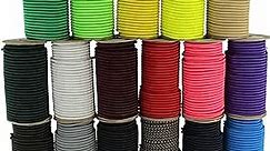 SGT KNOTS Marine Grade Bungee Cord - 100% Elastic Cord, Dacron Polyester Bungee Shock Cord for DIY, Tie Downs, Commercial | 3/8" x 50ft, MidnightBlue