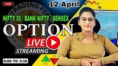 LIVE TRADING Banknifty and nifty50 || 12 APRIL || #TheTradingFemme #nifty50 #banknifty #livetrading