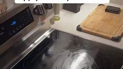 What is the best way to clean a cooktop with stuck on food? #residentialcleaning #halifax #goldencleaninghrm #airbnb #goldenofficecleaninghrm | Golden Office Cleaning Inc.