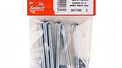 Select Hardware Slotted Pan Head Screws & Nuts Bright Zinc Plated M6X75 (6 Pack)