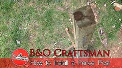 How to Install a Fence Post
