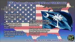South Carolina State Song CAROLINA with music, vocal and lyrics