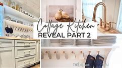 🌟 COTTAGE KITCHEN REVEAL PART 2 (Open Shelving, Cabinet Pulls, New Faucet and much more!)