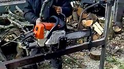 The quickest way to cut logs!