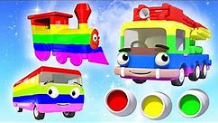 🚂🎨 Learn Color Adventures with Trains and More Vehicles - Finger Family & Nursery Rhymes for Kids