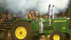 John Deere 5020 pulling at the Infamous Wyoming Tractor Pull
