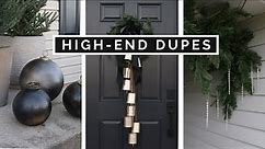 DIY HIGH END HOME DECOR DUPES | OUTDOOR CHRISTMAS DECORATING HACKS ON A BUDGET