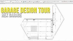Garage Design Tour - Hex Shaped Garage! Lighting and Layout Overview