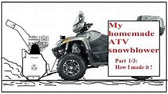 DIY / homemade ATV snowblower, part 1: how I made it