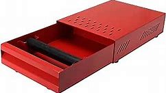 Espresso Coffee Knock Box Drawer, Stainless Steel High Bearing Capacity For Home and Commercial Use,Middle Size 13.77 x 9.84 x 3.54 inch (Red)
