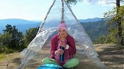 2 ways to make an improvised tent using minimum materials!