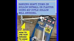 How to hang HEAVY shelves on drywall with anchors.