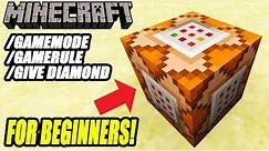 Minecraft How To Use The Command Block Commands Beginner's Tutorial