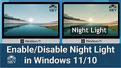 How to Turn On or Off Night Light on Windows 11 | How to Enable or Disable Night Light on Windows 11
