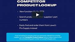 Competitor Product Lookup-91s