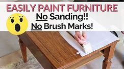 How to Easily Paint Furniture WITHOUT SANDING | The secret to a smooth paint job without sanding