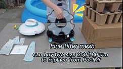 Cordless Robotic Pool Cleaner - Above Ground Pool Vacuum - Speed 52 Ft/Min, Dual-Motor, IPX8 Waterproof, Self-Parking, Pool Vacuum Cleaner for Flat Swimming Pools up to 42 Ft, White