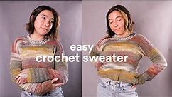 crochet sweater tutorial | crochet a pullover in 15 HOURS!