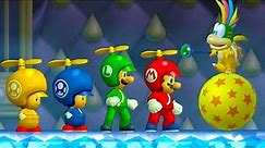 New Super Mario Bros. Wii – All Bosses 4 Players Walkthrough Co Op