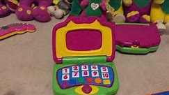 Mattel Barney learning fun interactive laptop toy with 5 cards! 2002
