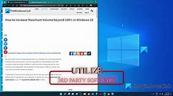 How to increase Maximum Volume beyond 100% in Windows 11/10