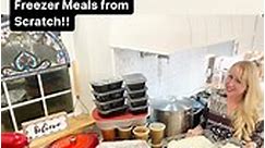 Brand new Massive Freezer Meals video published on YouTube.com/@JamerrillStewart where we make so many @trimhealthymama meals from scratch for the freezer including PayOff Day candies, Trim Train Soup, Bust ‘a Myth Banana Cake, Chili, CiniBomb Cake, Homemade Sugar Free Cream Cheese Icing, and so much more!! 🙌🏻 | Jamerrill Stewart, Large Family Table