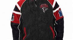 Officially Licensed NFL Men's Faux Suede Varsity Jacket  by Glll - Falcons - 22338121 | HSN