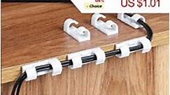 Hot Deals! 20/5PCS USB Cable Organizer Clips Wire Winder 👉64% off