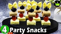 4 Quick Party Snacks & Starters | Ideas For Kid's Birthday Party Snacks | Easy Kids Party Food Ideas