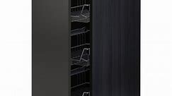 METOD base cabinet with wire baskets, black/Nickebo matt anthracite, 40x60 cm - IKEA