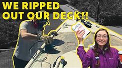 Ripping up the deck on our Catalina 27 | Rotten deck core replacement (Part 1)