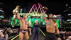 Dwayne "The Rock" Johnson & Roman Reigns vs. Cody Rhodes & Seth "Freakin" Rollins.#wrestlemania40.