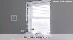 Home Decorators Collection White Cordless Premium Faux Wood blinds with 2.5 in. Slats - 36 in. W x 48 in. L (Actual Size 35.5 in. W x 48 in. L) 10793478361366