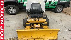 Install Snow Plow on Walker Mower, More Leaf Cleanup Jobs, Top Notch