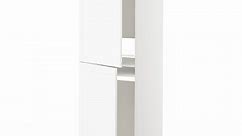 METOD high cabinet for fridge/freezer, white Enköping/white wood effect, 60x60x200 cm - IKEA