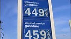 Gas prices at an ARCO, which often has cheaper prices, are displayed...