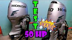 STARTUP AND TEST HONDA 50 HP FOUR STROKE OUTBOARD MOTOR 2006 YEAR MAKE LONG SHAFT