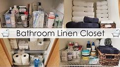 Organize With Me | Bathroom Linen Closet