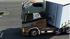 Double trailer parking - Volvo fh16 Euro Truck simulator 2 gameplay with steering wheel.