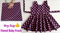 Very Easy Full Flared Umbrella Cut Baby Frock Cutting and stitching