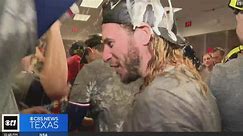 Champagne shower! Rangers celebrate World Series win