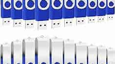 EASTBULL 4GB USB Bulk Flash Drives 100 Pack USB 2.0 Flash Drives Bulk USB Drives Bulk Thumb Drive Pack Memory Stick (Blue 100Pack)